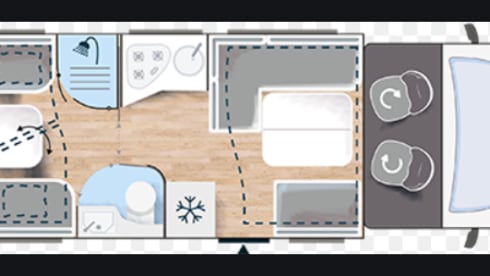Bubble on wheels: child-friendly with a lift bunk bed or spacious luxury for 2!