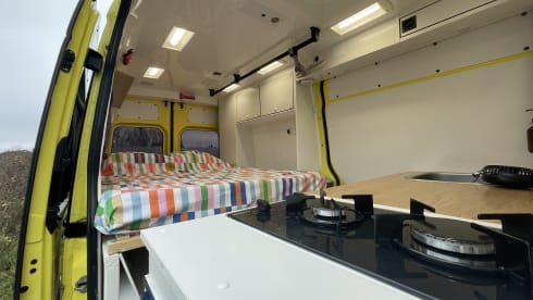 Camperlance – Cozy two-person self-built camper (old ambulance)