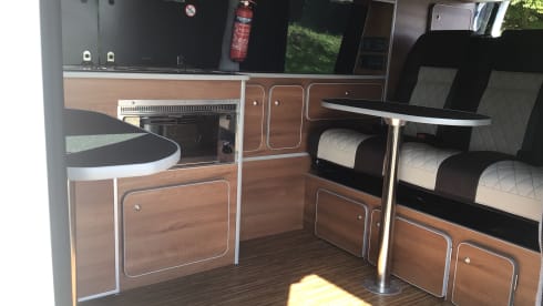 4 berth Volkswagen Transporter Campervan With Pop Top 2013