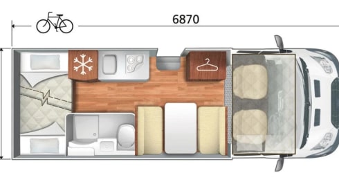 6 berth Ford bus from 2021