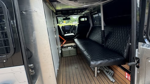 Silver Bullet Defender – 2p Land Rover bus from 2012