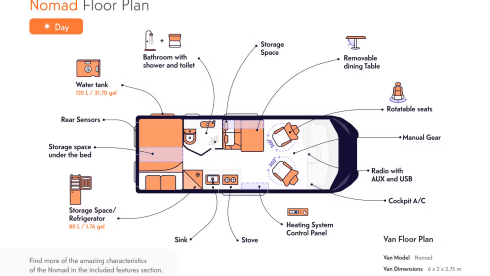 4 berth Weinsberg carabus campervan 