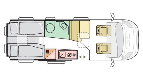 2p Adria Mobil bus uit 2023