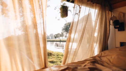 Luxurious campervan with stylish interior