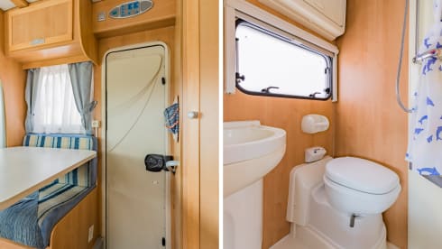 Neat 3-person camper, XXL garage, reversing camera, air conditioning
