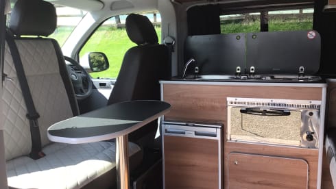 4 berth Volkswagen Transporter Campervan With Pop Top 2013