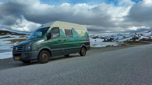 On an adventure with our spacious 2-6p camper van (converted VW Crafter)