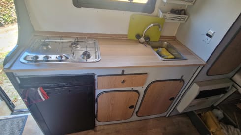 Beautiful vintage Mercedes campervan for hire with Airco
