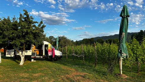 Tough 2 person bus camper - Off-grid