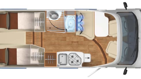Beemster 7 – Hymer, 2 person camper, automatic with many options
