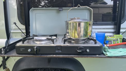 Great adventures with the family, tough Landrover Defender with roof tent