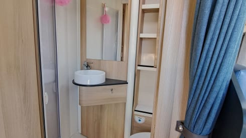 Family camper with bunk beds