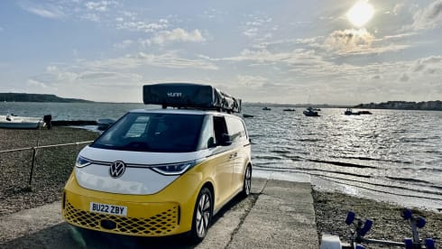 Buzzby – ID Buzz Campervan with optional roof top tent . Insurance included