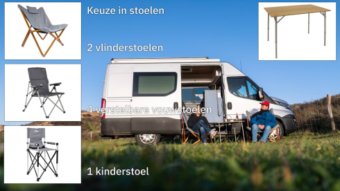 NIEUW Buscamper – 5 places hors réseau, 160 ch, automatique, lits de 2x2 places 🌞