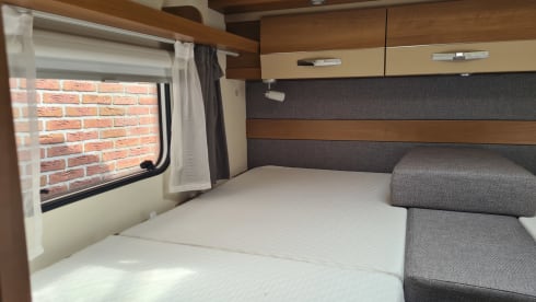 Nice Chausson bus camper with length bed