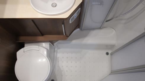 LMC Integral Camper with round seating layout