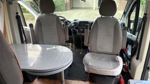 Bus camper with single length beds from 2014