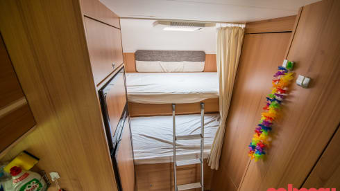 Fully furnished alcove motorhome