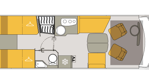 Brand new 4p Bavaria luxury camper, integral automatic, 180 HP, from the end of 2024