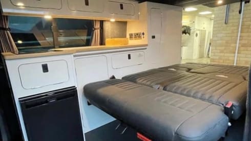 ON BEACH – 4 berth Volkswagen campervan 2015