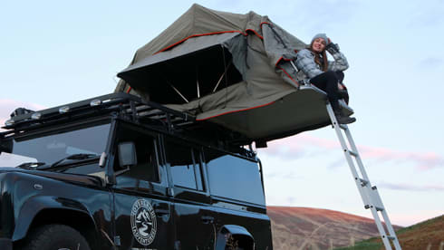 ARMSTRONG – Land Rover Defender 110 with Rooftop Tents & Awning  | Carries 5 & Sleeps 5