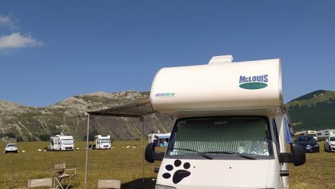 Campervan with sloping ceilings