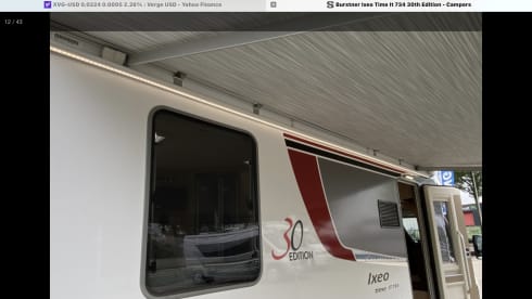 Super luxurious Bürstner with queen bed.