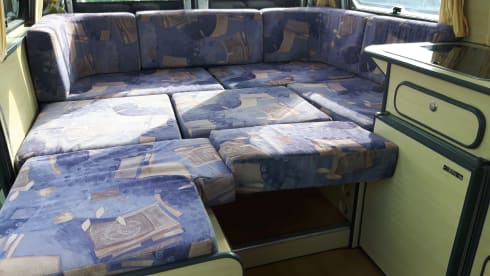 Lady – Comfortable, cheerfully pimpered, light Safari bus camper