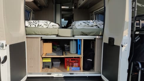 Luxury Pössl bus camper 640 with length beds