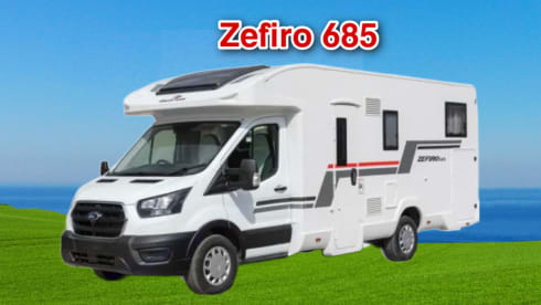 Roller Team 685 model with 2 cabins  – Luxury 5 Sleeper/5 cinture / Manuel 