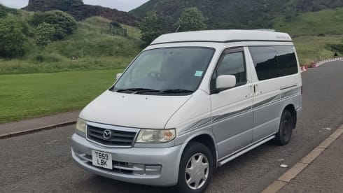 4 berth Mazda campervan - perfect size for Scottish roads 