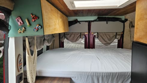 Compact self-built camper van for 2 to 3 persons, Fiat Ducao