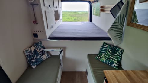 Wester – "OFF GRID" self-build bus camper 164Pk | 2 persons | Winter sports!!
