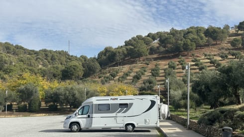 Fully off grid 4 berth Pilote semi-integrated motorhome from 2019