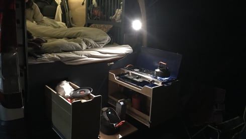 Sally – 2 berth Mercedes self-converted campervan, 2006