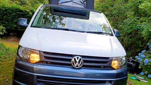 Vana the van – Volkswagen Bus mit 4 Schlafplätzen aus dem Jahr 2015, perfekt, um das schöne Nordwales zu erkunden