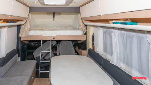 Droom op wielen – Nieuwe Luxueuze Integraal Familiecamper met 6 gordel plaatsen