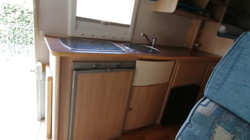 Capitano – The Captain's camper is already ready to leave.