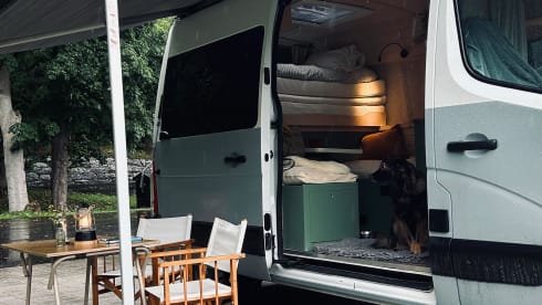 WoodenCabin on Wheels – 3p Renault campervan uit 2025 