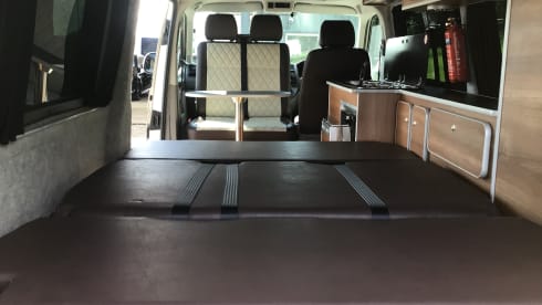 4 berth Volkswagen Transporter Campervan With Pop Top 2013
