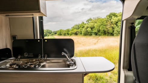 Tony – AUTOTRAIL 67 perfect for couples. Can sleep 4 with driveaway tent.