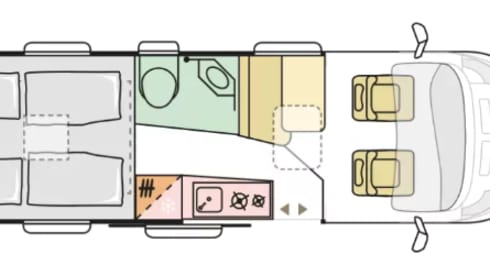 Camper Guido – 2p +2 Adria campervan from 2025