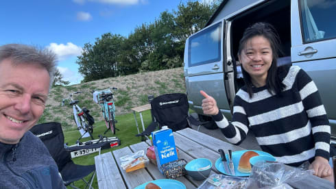Volkswagen extended camper van sleeps 2 people
