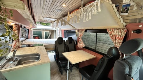5 to 6 person self-build bus camper Mercedes Sprinter automatic.