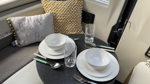 Our home away from home  – 4 berth Swift bus from 2018