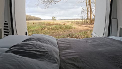 On an adventure with a reliable bus camper.