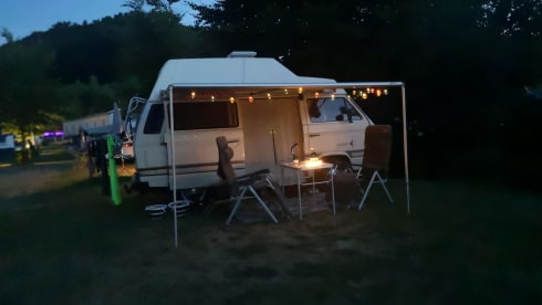 Nostalgic 2p Volkswagen T3 bus from 1982