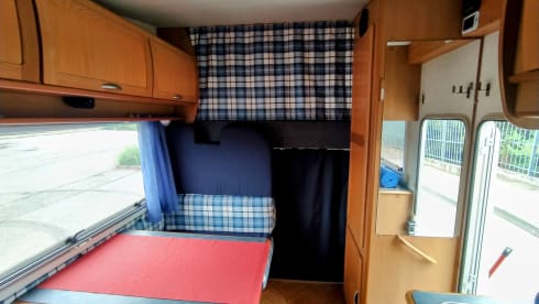 Campervan with sloping ceilings