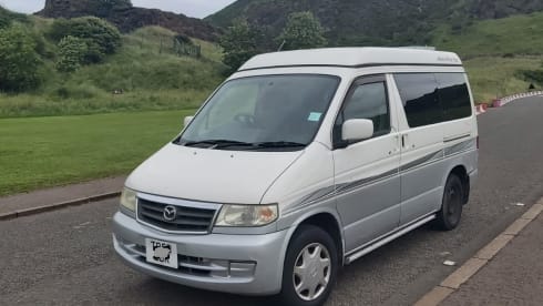 4 berth Mazda campervan - perfect size for Scottish roads 