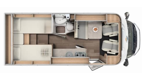 Carado T337 2 person semi-integrated